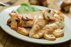 Куриное филе в сливочно-грибном соусе.webp